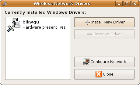 Installed Wireless Network Drivers
